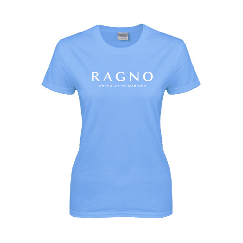 Womens Light Blue Short Sleeve Tee-Ragno w/Tagline