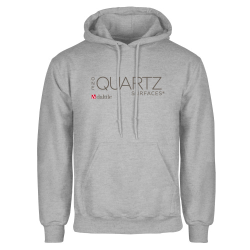 Grey Fleece Hoodie-ONE Quartz Vertical