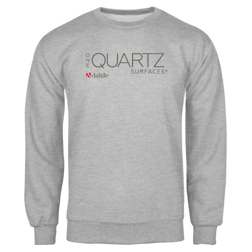 Grey Fleece Crew-ONE Quartz Vertical