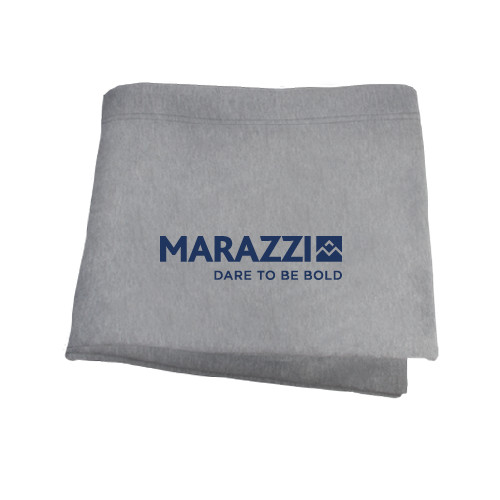 Grey Sweatshirt Blanket-Marazzi Logo w/Tagline