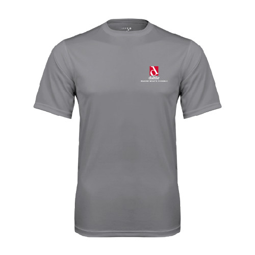 Grey Concrete Performance Tee-Daltile Stacked Logo w/Tagline