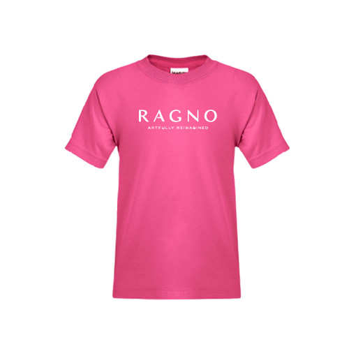 Youth Hot Pink T Shirt-Ragno w/Tagline