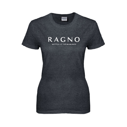 Womens Dark Heather Short Sleeve Tee-Ragno w/Tagline