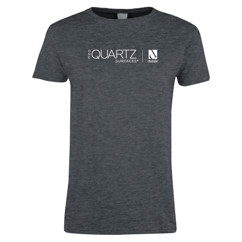 Womens Dark Heather Short Sleeve Tee-ONE Quartz Horizontal