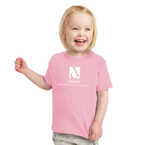 Toddler Pink T Shirt-Daltile Stacked Logo w/Tagline