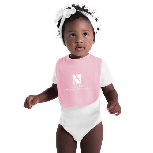 Light Pink Baby Bib-Daltile Stacked Logo w/Tagline