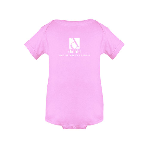 Light Pink Infant Onesie-Daltile Stacked Logo w/Tagline