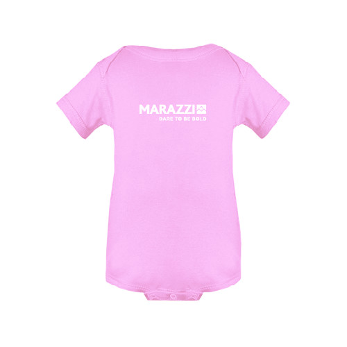 Light Pink Infant Onesie-Marazzi Logo w/Tagline