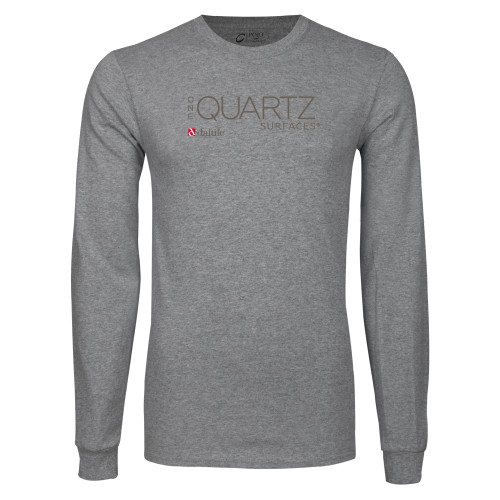 Grey Long Sleeve T Shirt-ONE Quartz Vertical