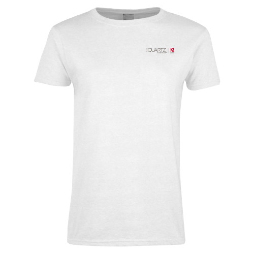 Womens White Short Sleeve Tee-ONE Quartz Horizontal