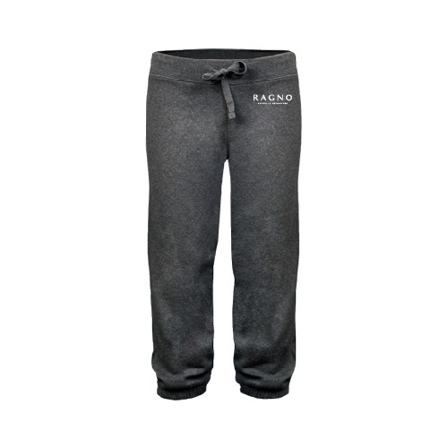 ENZA Womens Dark Heather Banded Fleece Capri-Ragno w/Tagline