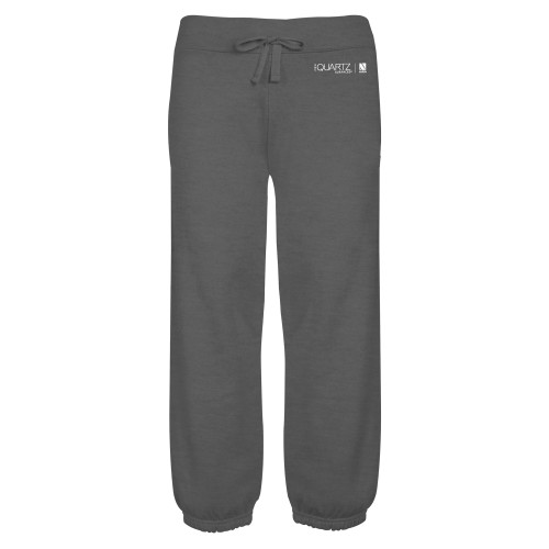 ENZA Womens Dark Heather Banded Fleece Capri-ONE Quartz Horizontal