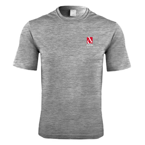 Grey Heather Performance Contender Tee-Daltile Stacked Logo w/Tagline