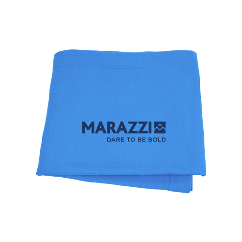 Light Blue Sweatshirt Blanket-Marazzi Logo w/Tagline