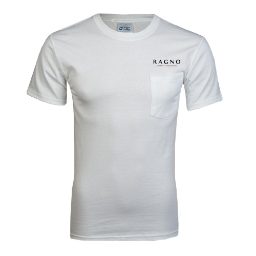 White T-Shirt w/Pocket-Ragno w/Tagline