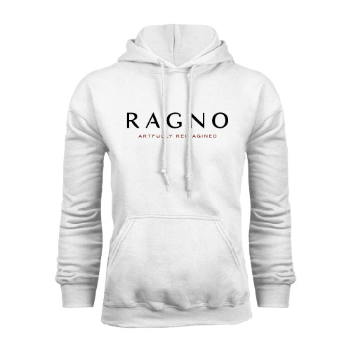 White Fleece Hoodie-Ragno w/Tagline
