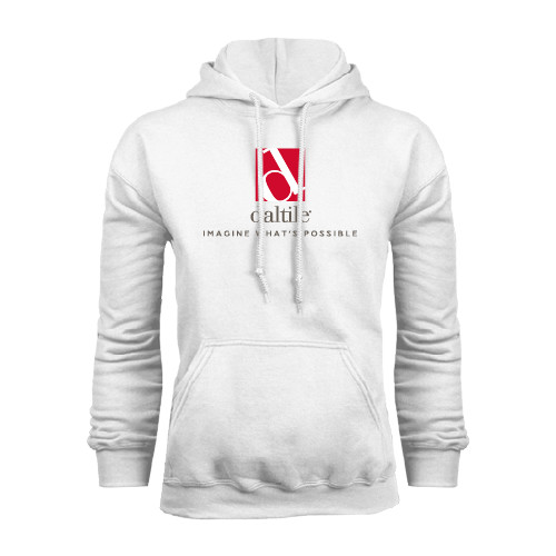 White Fleece Hoodie-Daltile Stacked Logo w/Tagline