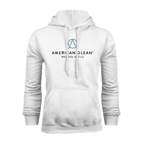 White Fleece Hoodie-American Olean w/Tagline