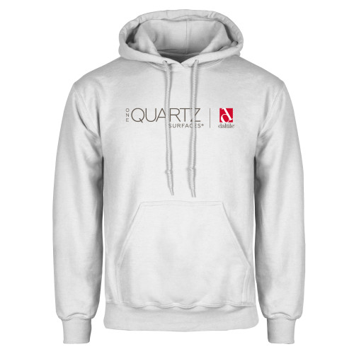 White Fleece Hoodie-ONE Quartz Horizontal