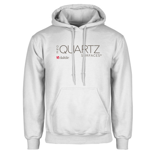 White Fleece Hoodie-ONE Quartz Vertical