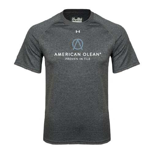 Under Armour Carbon Heather Tech Tee-American Olean w/Tagline