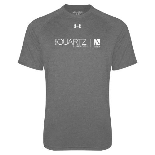 Under Armour Carbon Heather Tech Tee-ONE Quartz Horizontal