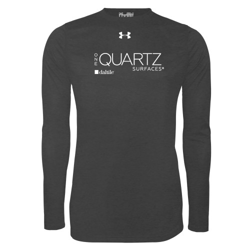 Under Armour Carbon Heather Long Sleeve Tech Tee-ONE Quartz Vertical