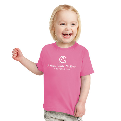 Toddler Fuchsia T Shirt-American Olean w/Tagline