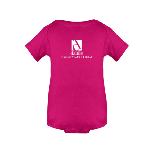 Fuchsia Infant Onesie-Daltile Stacked Logo w/Tagline