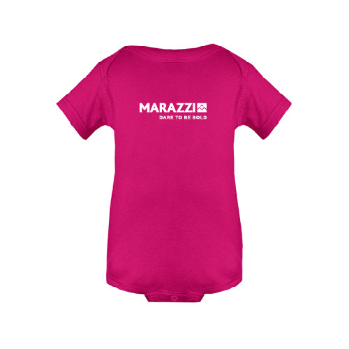 Fuchsia Infant Onesie-Marazzi Logo w/Tagline