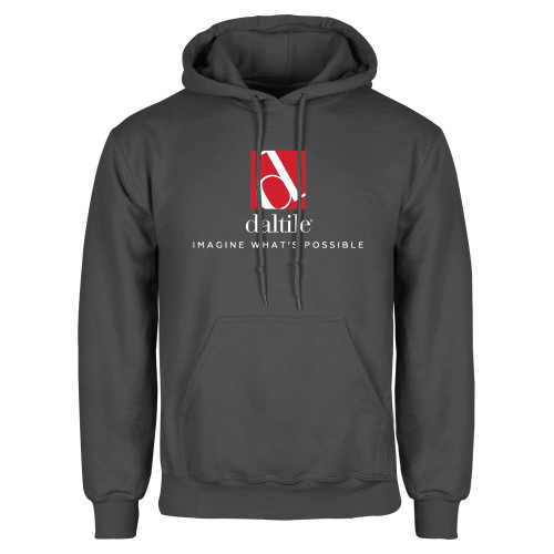 Charcoal Fleece Hoodie-Daltile Stacked Logo w/Tagline