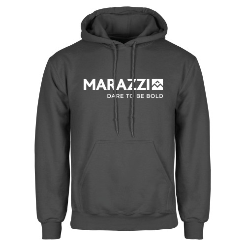 Charcoal Fleece Hoodie-Marazzi Logo w/Tagline