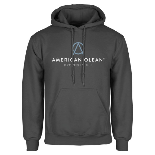 Charcoal Fleece Hoodie-American Olean w/Tagline