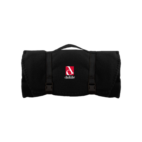 Black Arctic Fleece Blanket-Daltile Stacked Logo