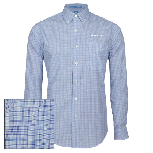 Navy Plaid Long Sleeve Button Down-Marazzi