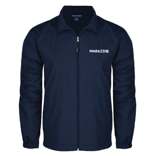 Navy Full Zip Wind Jacket-Marazzi