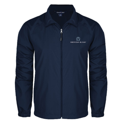 Navy Full Zip Wind Jacket-American Olean