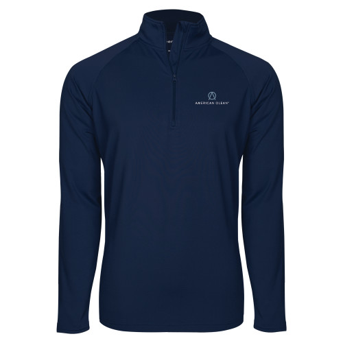 Sport Tek Navy Sport Wick Stretch 1/2 Zip Pullover-American Olean