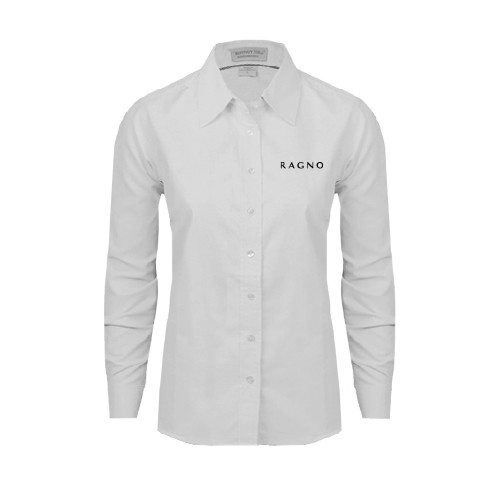 Womens White Oxford Shirt-Ragno