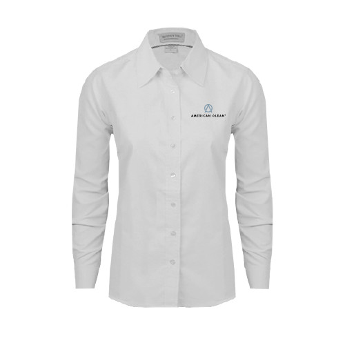 Womens White Oxford Shirt-American Olean