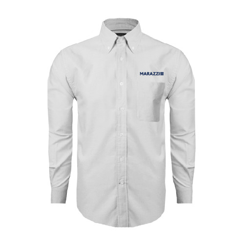 White Oxford Long Sleeve Shirt-Marazzi