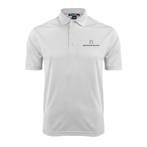 White Dry Mesh Polo-American Olean