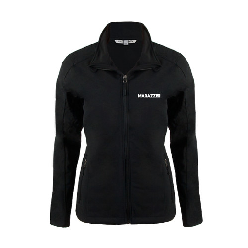 Womens Black Softshell Jacket-Marazzi