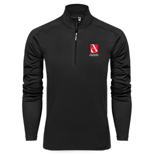 Syntrel Black Interlock 1/4 Zip-Daltile Stacked Logo