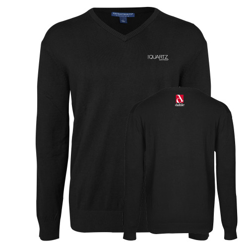 Black VNeck Sweater-ONE Quartz Surfaces