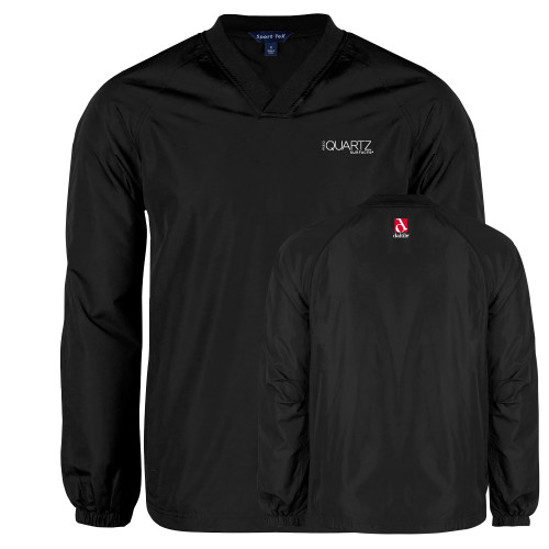 Black V Neck Raglan Windshirt-ONE Quartz Surfaces