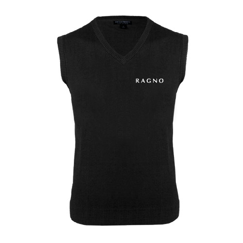 Black VNeck Sweater Vest-Ragno