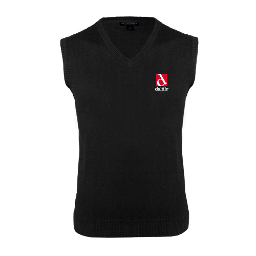 Black VNeck Sweater Vest-Daltile Stacked Logo