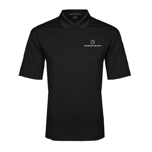 Black Performance Fine Jacquard Polo-American Olean