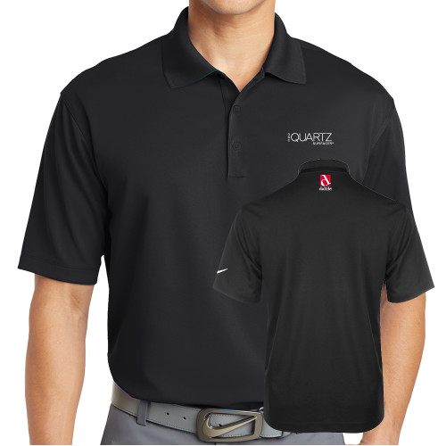Nike Black Dri Fit Micro Pique 2.0 Polo-ONE Quartz Surfaces